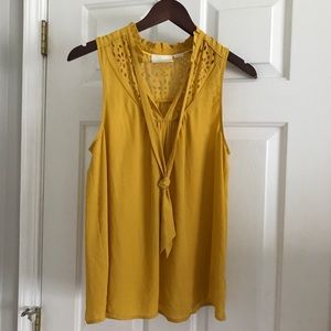 Anthropologie Mustard Blouse